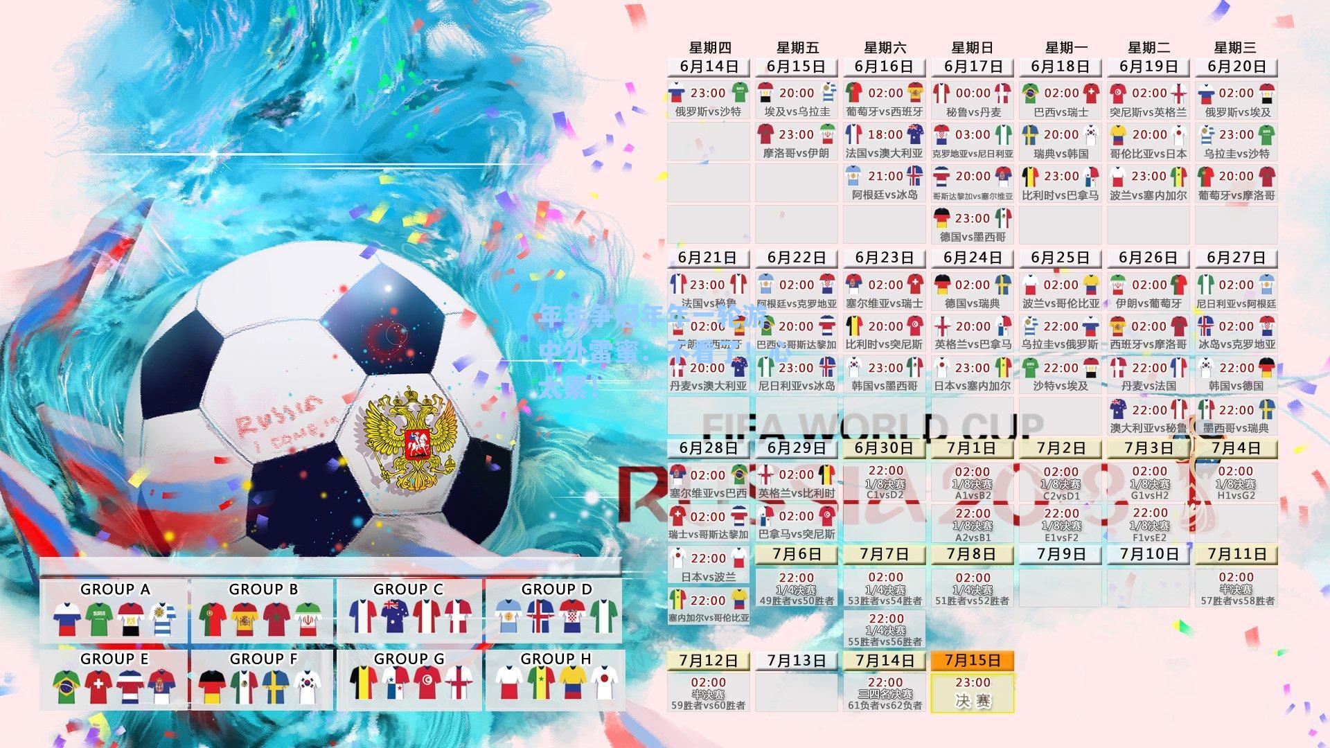 年年争冠年年一轮游 中外雷蜜:不看了!心太累!